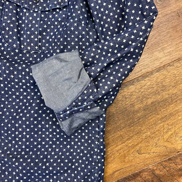 J.Crew Denim Button down star shirt 6 - Picture 4 of 8